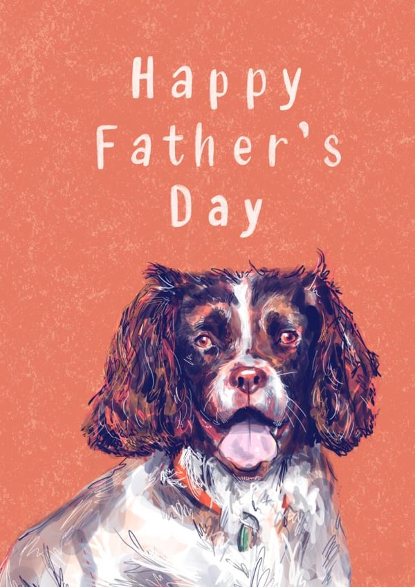 Spaniel Father’s Day card from the dog created by Envy Row
