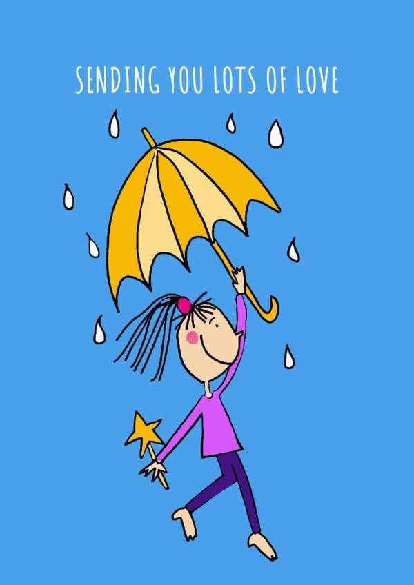 Sending You Lots Of Love Dancing Happy Girl With Wand  created by Queen Neen