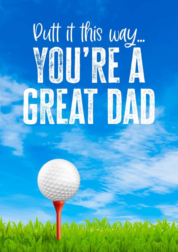 Father's Day golf-themed card created by Prints With Personality