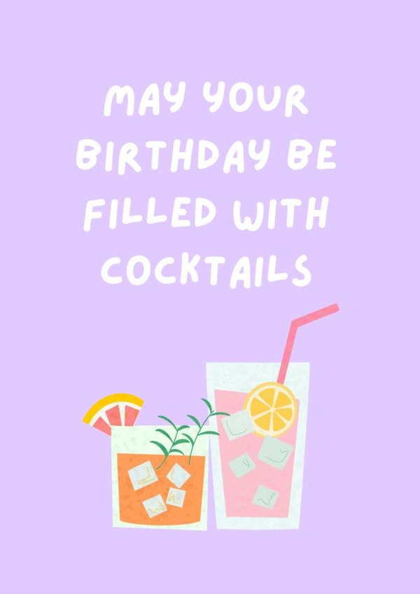 Cocktail birthday card created by SJdesigns