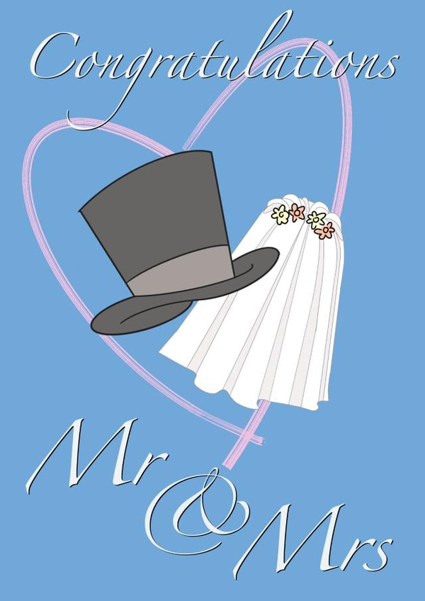 Congratulations Mr and Mrs wedding card  created by StuArt