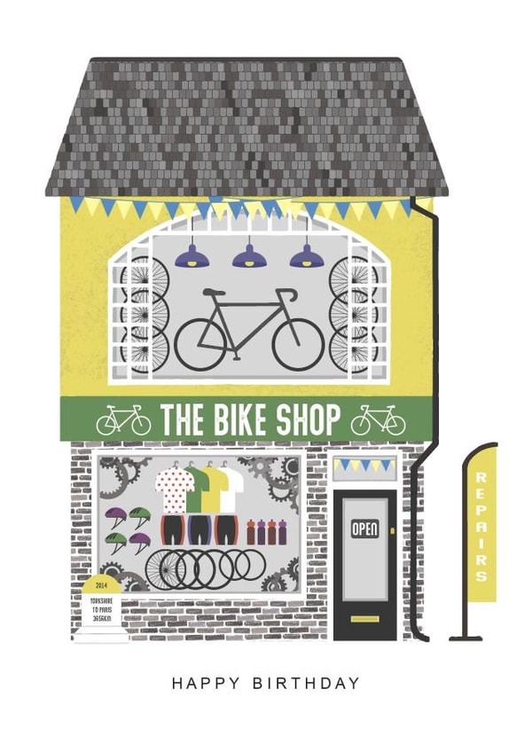 Cycling birthday card created by Hansy Hand Designs