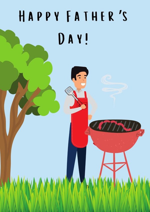 BBQ fathers day card created by Fran Caines