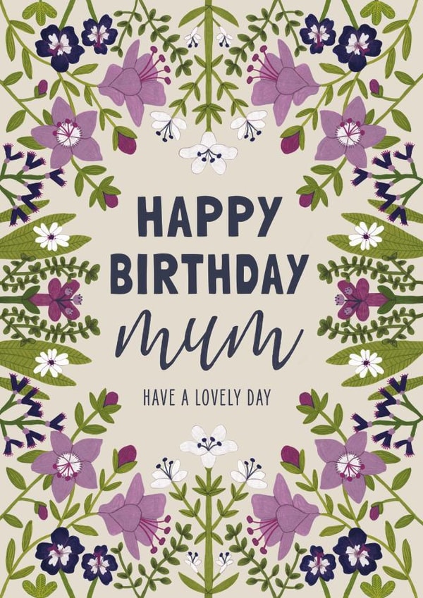 Pretty floral Mum Birthday card 1000 created by Made by Burbs