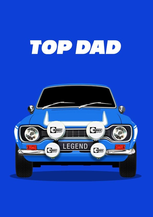 TOP DAD FAST FORD FATHERS DAY CARD created by RetroMotion Artwork