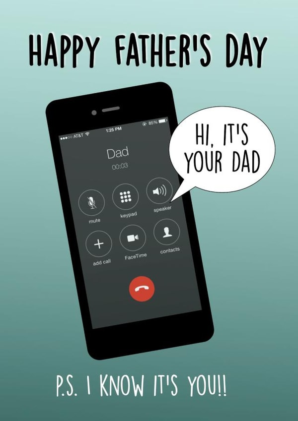 Technophobe Dad Father's Day card created by SnailMail