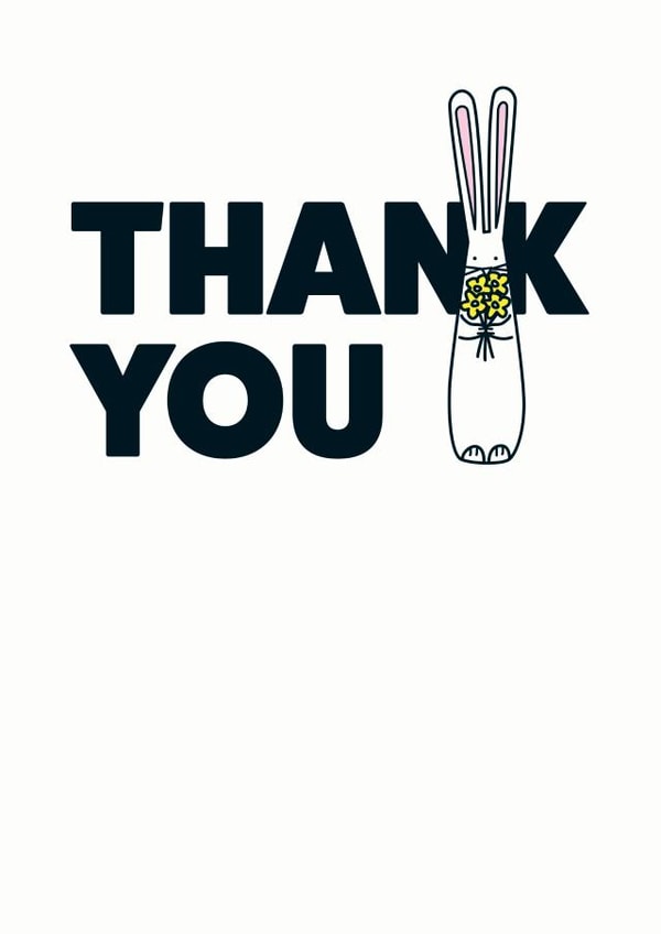 Thank you bunny card created by Hoppy Bunnies