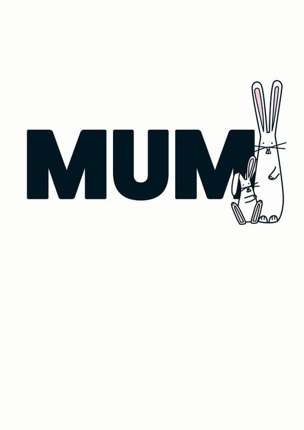 Mum cute bunny card created by Hoppy Bunnies