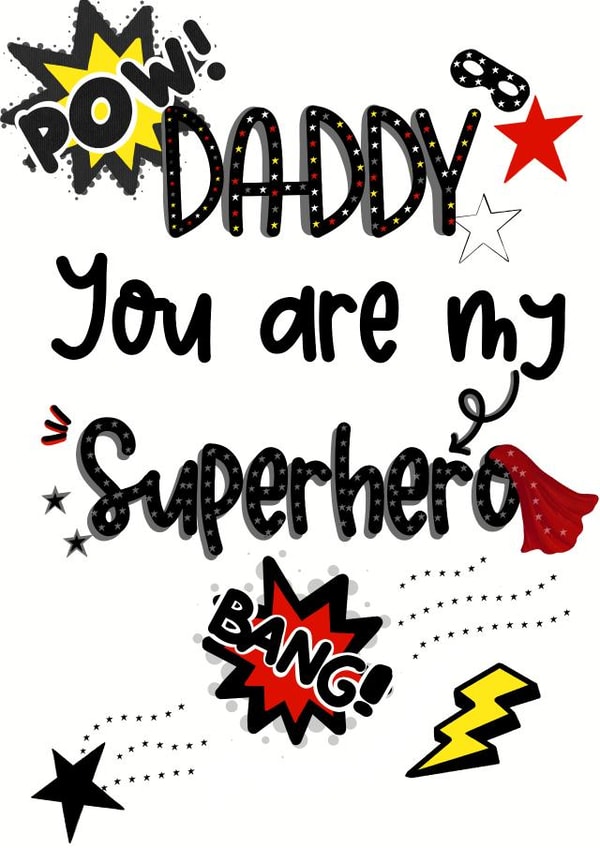 Superhero for daddy Father’s Day from the kids created by LynseyLovez