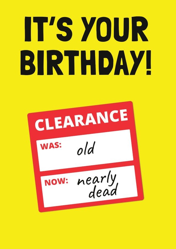 Funny Clearance Birthday Card created by Tishy Tashy