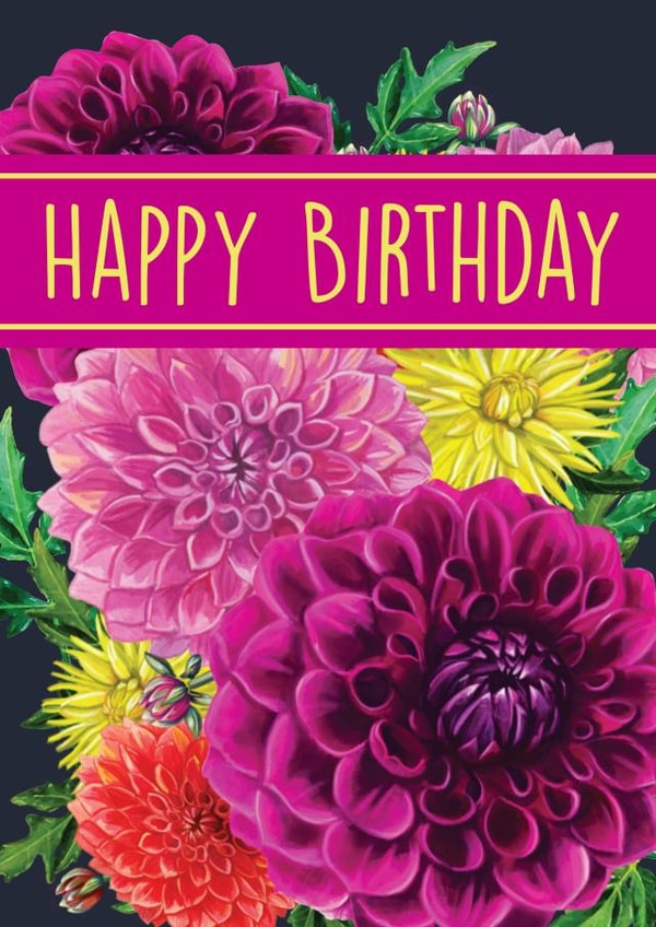 A bunch of glorious dahlias for a birthday created by Rocket68