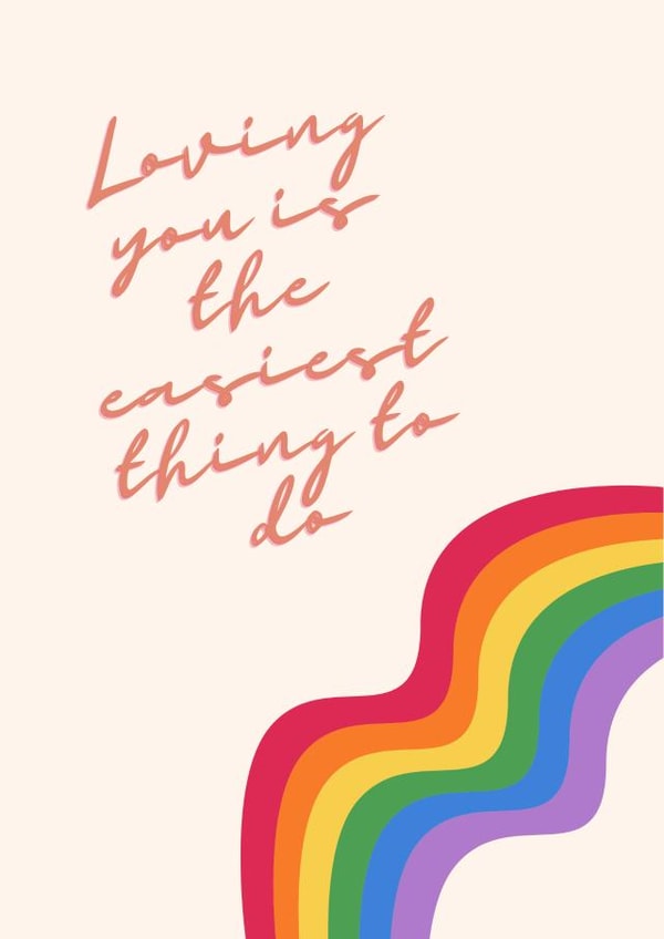 Queer Rainbow Love Card created by kc