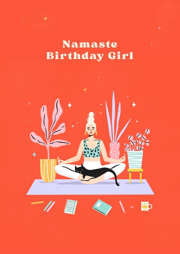 Namaste Birthday Girl 1001 created by Charly Clements