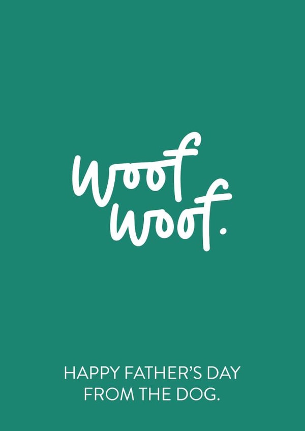 Dog Father's Day Card created by Blink Lettering