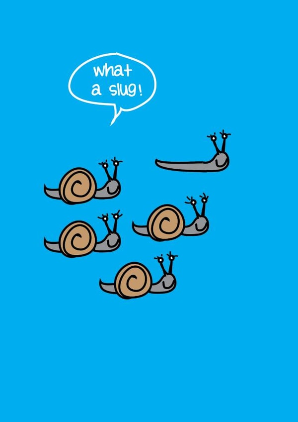 what a slug! funny birthday card created by Lucy Likes It