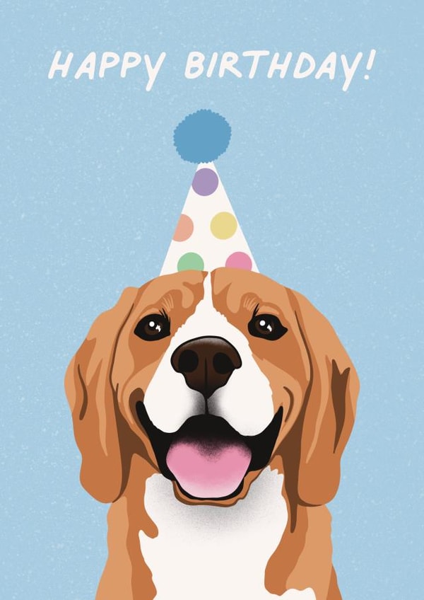 Happy Birthday From The Beagle created by Amy V Packham Art