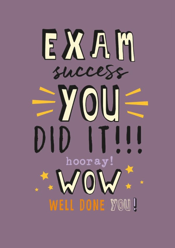Exam success card created by Peony Rose Design