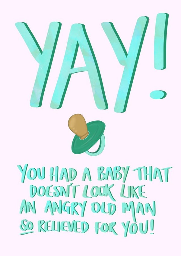 Yay! Funny Cute baby Card created by Luna Magicis 