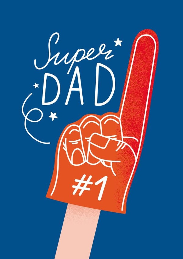Number One Super Dad Father's Day Card created by Powerful Paper Co