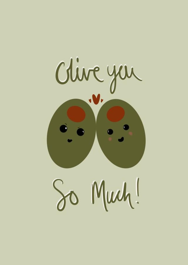 Olive you card created by Sage Studio