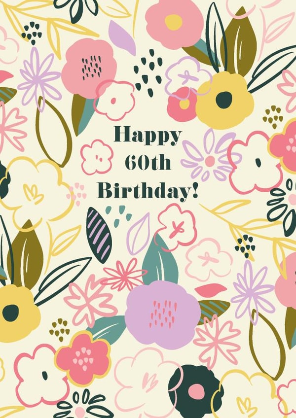 Happy 60th Birthday 1001 created by Sazerelli Designs