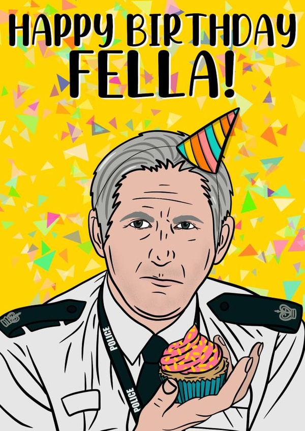 Line of Duty Cupcake Fella Birthday Card created by Duck & Mustard