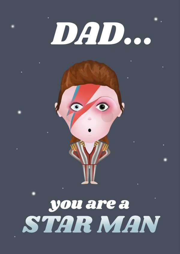 David Bowie Father's Day Card created by Courtney