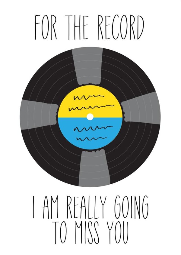 For The Record Leaving Card created by HabFab