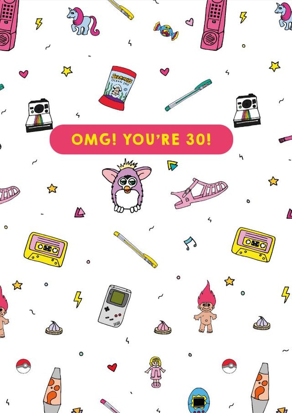 90s Kid 30th Birthday Card created by Zabby Allen