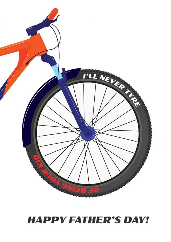 Funny Bike Father's Day Card created by Of Life & Lemons Ltd.