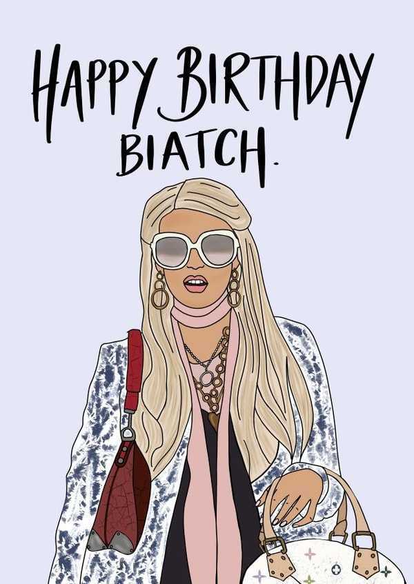 Wild child biatch birthday card  created by Luna Magicis 