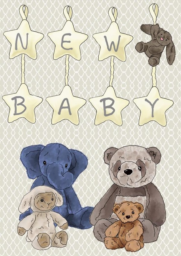 New Baby Stuffed Toys Card created by Dream Doodles