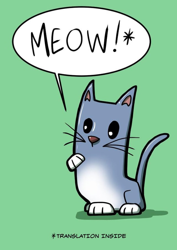 Meow Birthday Card created by Dan Harris