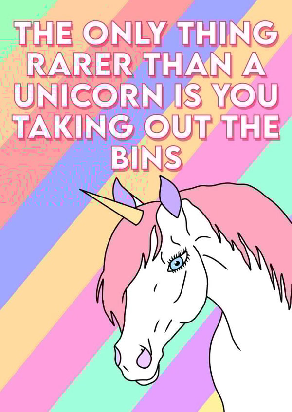 Rarer than Unicorns, House Work Joke created by Pink + Pip