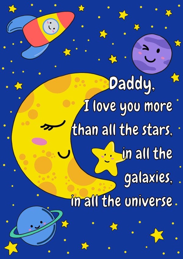 Space Father's Day Card created by Chibi Chi Designs
