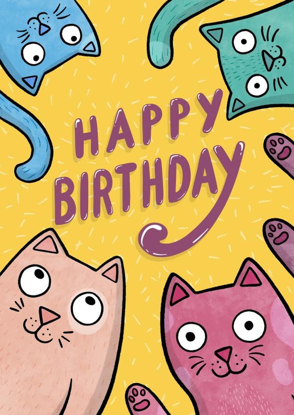 Happy Birthday Cats created by Drawn to Cats