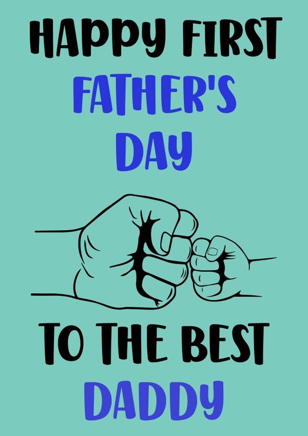 Cute First Father's Day Card For Daddy created by Nidd And Rigg!
