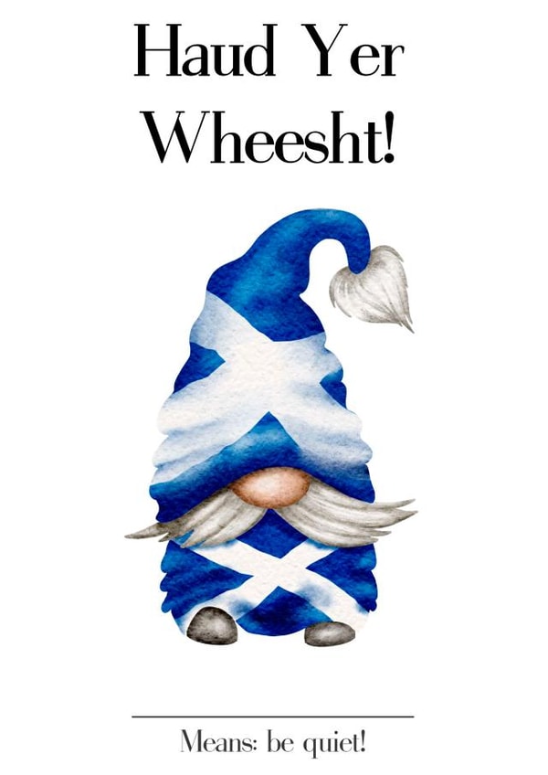 Cheeky Scottish Slang Gnome created by Tracey T