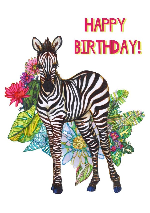 Birthday Zebra Card created by Marcella Wylie