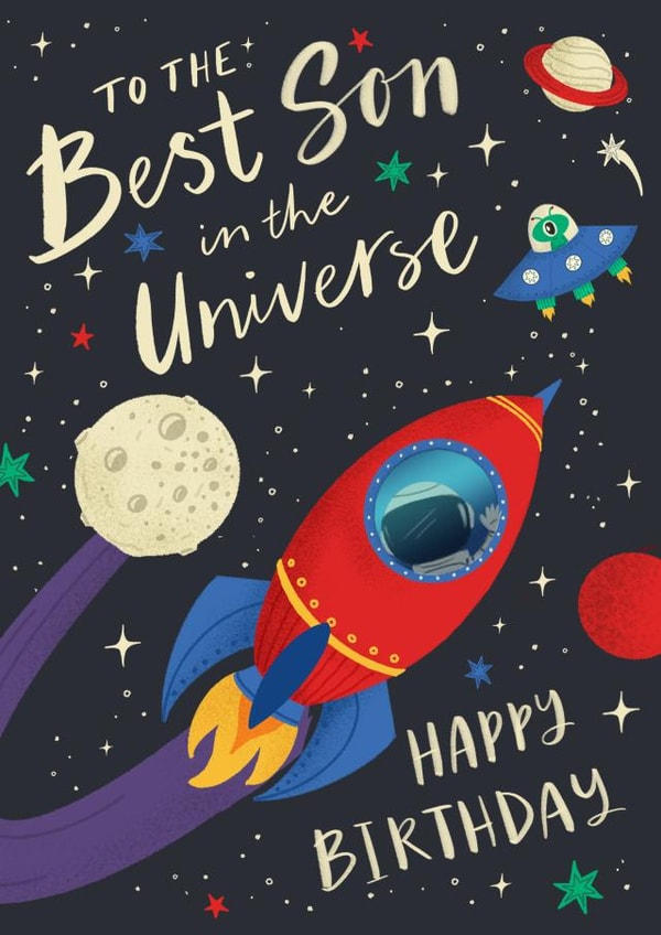 Son - Birthday - Best Son in The Universe - Cute created by Dalia Clark Design