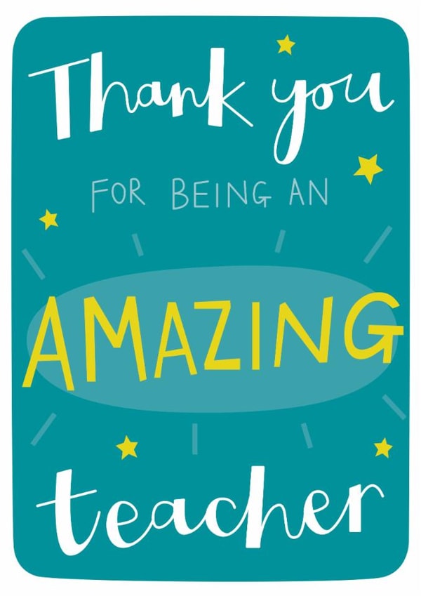 Amazing Teacher Thank You Card created by Sweetpea Print Design