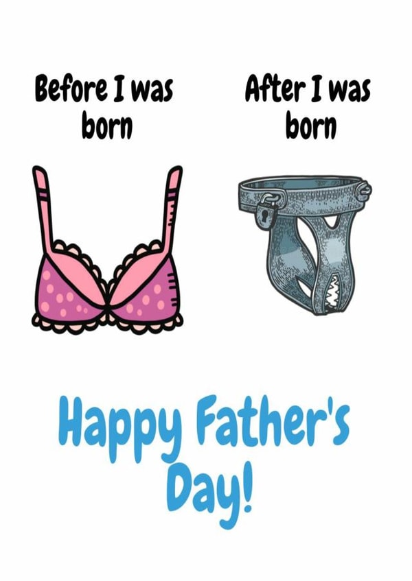 After I was born...fathers day card created by 1984