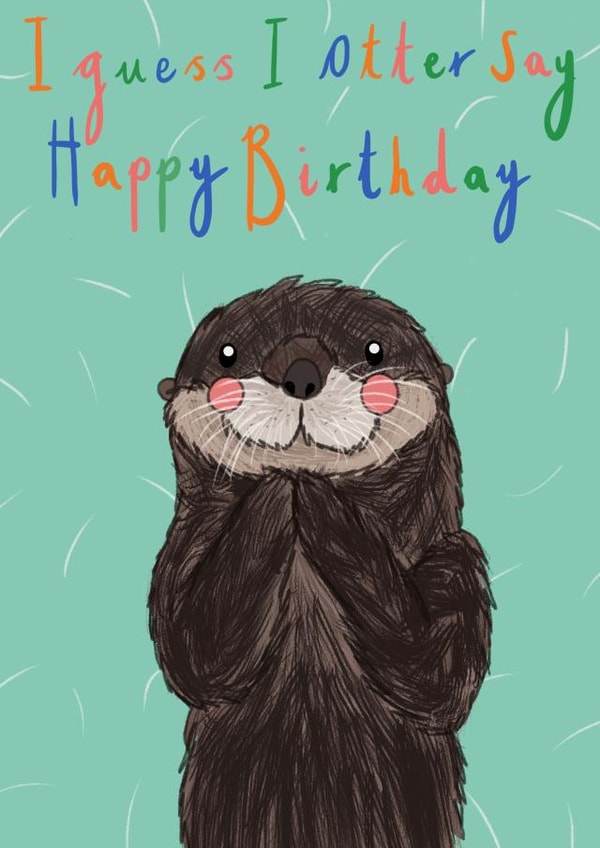 Otterly Adorable Birthday Card created by Molliemadethis 