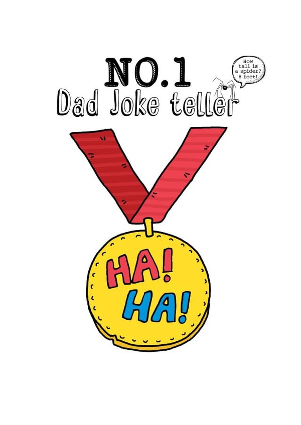Dad number one Joke teller card created by Eskimo Kiss Designs