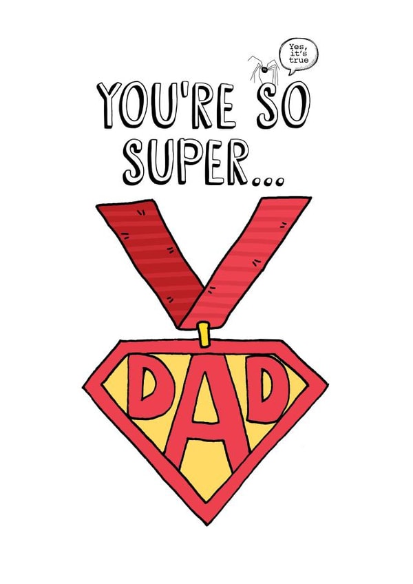 Super Dad medal card created by Eskimo Kiss Designs