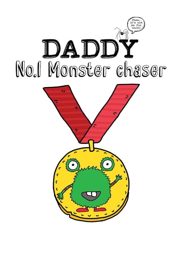 Daddy Number One Monster chaser card created by Eskimo Kiss Designs