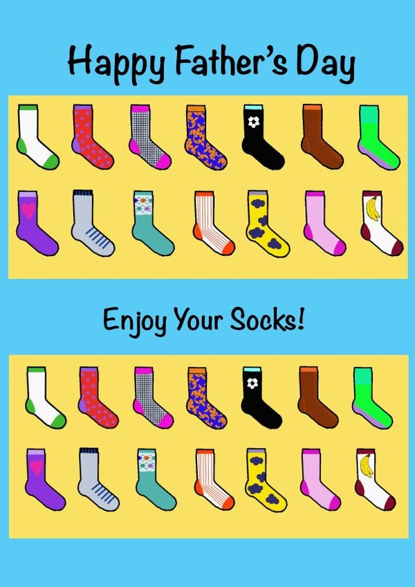 Socks! fathers day card created by Love Luna