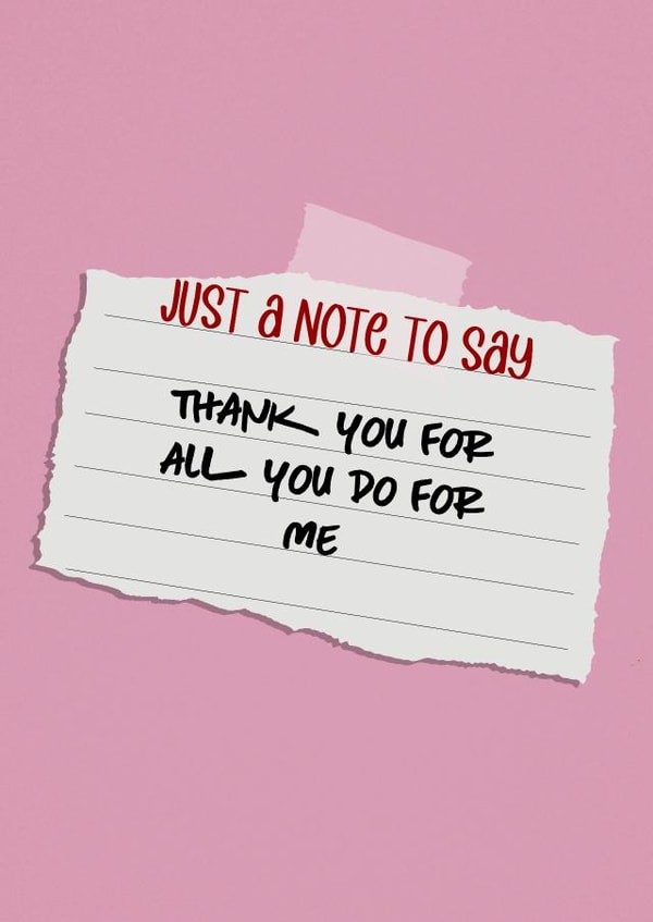 Just a Note...Appreciation Card created by Pink + Pip
