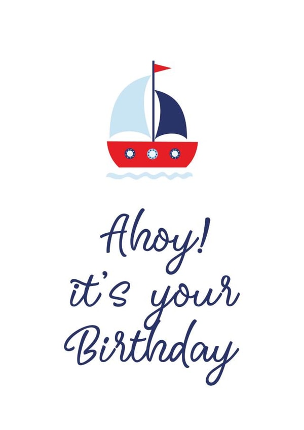 Ahoy it's your Birthday card created by Nutmeg Studio