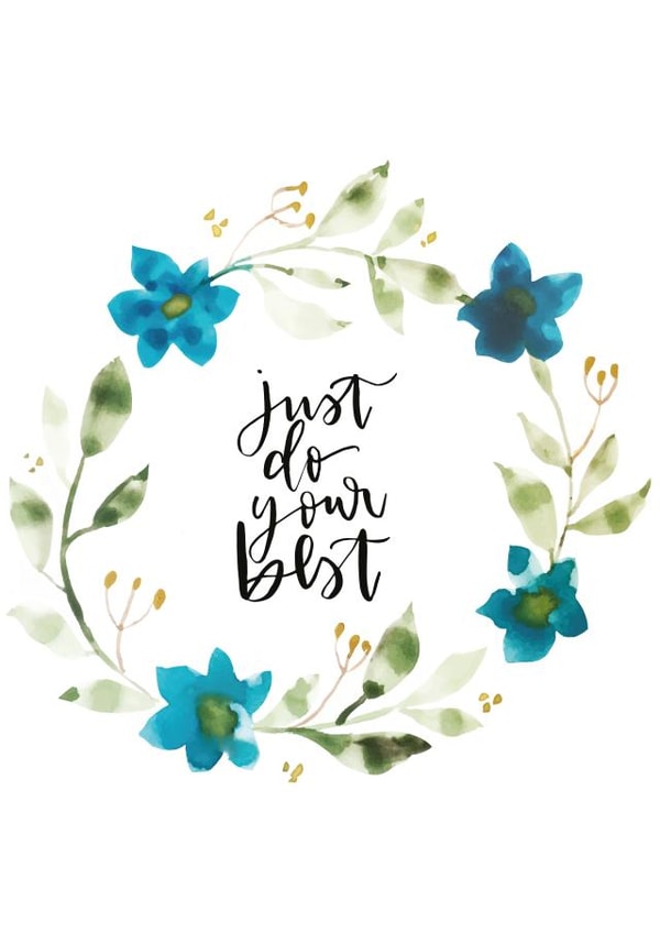 Just Do Your Best Floral Card created by Creative Feel Designs